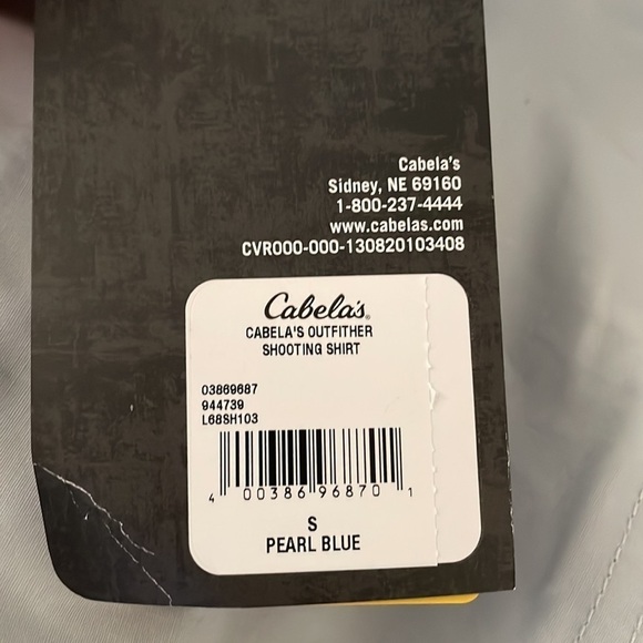 Nwt Cabela’s Outfither Shooting Shirt Size Blue - Picture 8 of 12